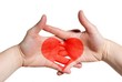 two hands with a heart