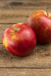 Photo: Red apples on a wooden table Red apples on a wooden table