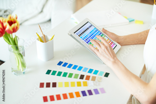Photo: Working with palette Working with palette