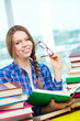 Student with book