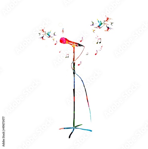 Vector: Colorful music background. Vector Colorful music background. Vector