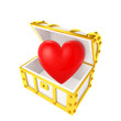 Treasure chest containing the heart