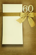 Anniversary card on golden background