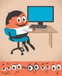 Working on Computer