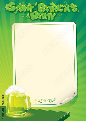 Illustration: Saint Patrick's Day Party Poster Template. Saint Patrick's Day Party Poster Template.