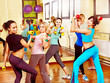 Women in aerobics class.