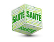 cube  nuage de mots santé