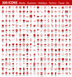 Vektor: vector red 300 universal web icons set with shadow eps 10 vector red 300 universal web icons set with shadow eps 10