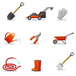 garden tools icon set
