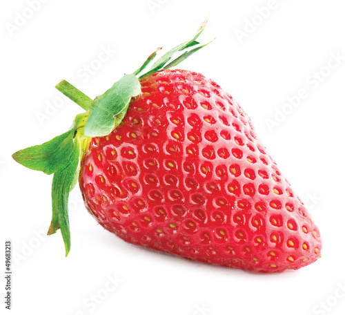 Photo: Strawberry. One Berry Isolated on a White Background Strawberry. One Berry Isolated on a White Background
