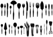 Silhouettes of cutlery
