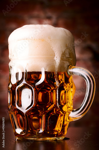 Photo: glass of lager glass of lager
