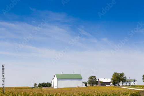 Photo: Traditional American Red Barn With Blue Sky Traditional American Red Barn With Blue Sky
