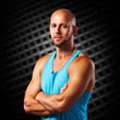ernster Fitnesstrainer