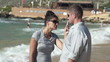 Video: Couple arguing on the beach, super slow motion Couple arguing on the beach, super slow motion