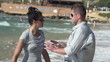 Video: Couple fighting on the beach Couple fighting on the beach