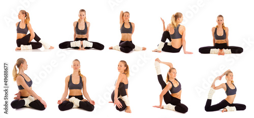 Photo: set,yoga, isolated set,yoga, isolated