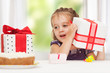 Photo: litle girl with birthday cake litle girl with birthday cake