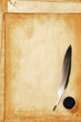 old papers withquill and ink