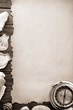 paper vintage background and compass