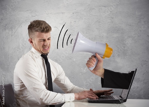 Photo: Web advertising and spam concept Web advertising and spam concept