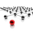 Netzwerk und Social Media - 3D Grafik / 3d Illustration