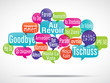 nuage de mots bulles : au revoir