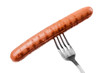 Sausage on a fork