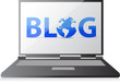 blog text on a laptop screen