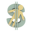 tightly attached to dollar