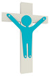 person  fasten with scews to  to the cross