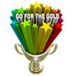 Go for the Gold Trophy Positive Attitude and Ambition
