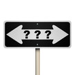Question Mark Road Sign - Isolated