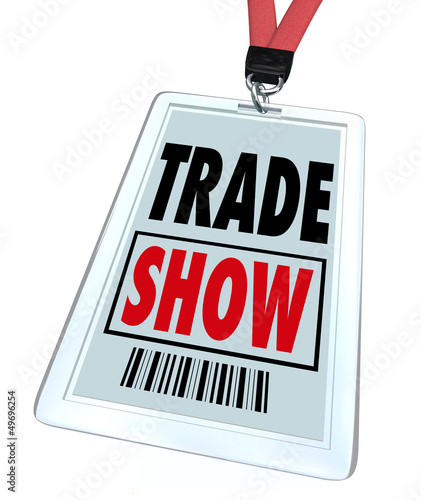 Illustration: Trade Show Convention Badge Register for Conference or Event Trade Show Convention Badge Register for Conference or Event