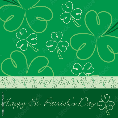 Vector: Happy St. Patrick's Day hand drawn shamrock card in vector forma Happy St. Patrick's Day hand drawn shamrock card in vector forma
