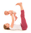 mother and baby gymnastics, yoga exercises