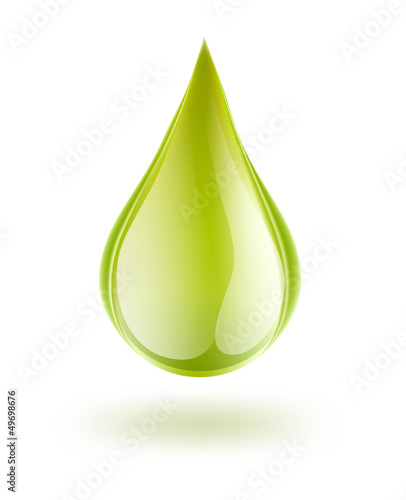 Vector: drop of petrol on white drop of petrol on white