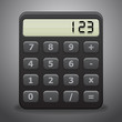 Black calculator icon vector