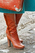 Woman with case.