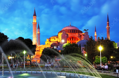Photo: Istanbul mosque - Hagia Sophia at night Istanbul mosque - Hagia Sophia at night