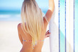 Blond beach babe