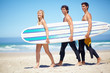 Heading to the waves