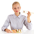 Trying sushi for the 1st time