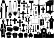 Vektor: Set of religious elements Set of religious elements