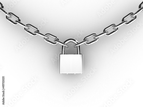 Illustration: Chain with lock Chain with lock