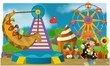 The funfair - playground - illustration for the children
