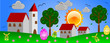 Spring cityscape