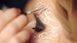 Video: young visagist painting body art young visagist painting body art