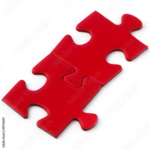 Photo: Jig Saw Puzzle - Two Red Pieces Jig Saw Puzzle - Two Red Pieces