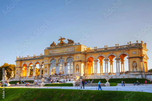 Photo: Gloriette Schonbrunn in Vienna at sunset Gloriette Schonbrunn in Vienna at sunset